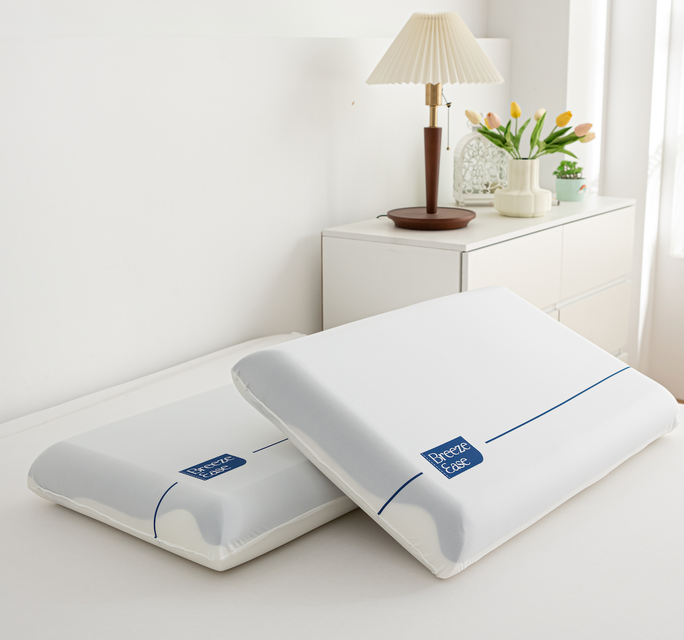 BreezeEase Premium Cool Feeling Memory Foam Pillow